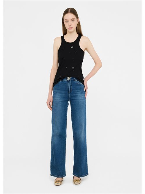 Jeans flare cropped con cintura LIU JO | UF5101D0264/78899